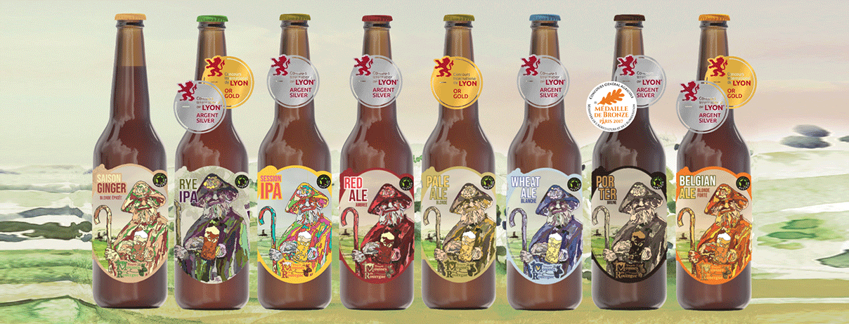 Assortiment de bières des Mousses du Rouergue brasserie Aveyron